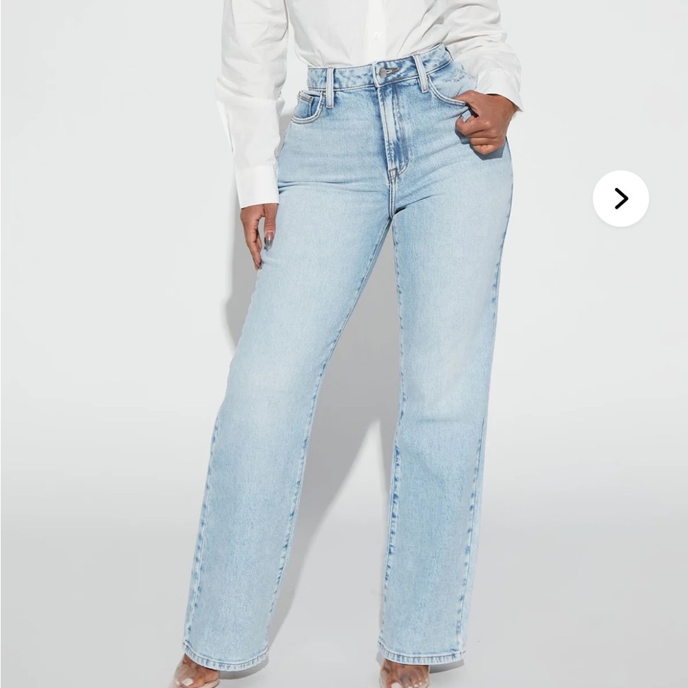 Fashion Nova kiss and tell high rise low stretch straight leg jeans
